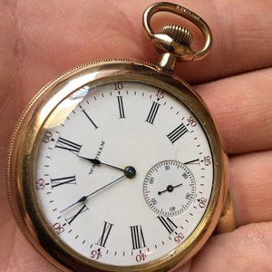 Antique 1908 Waltham Massachusetts 12s Pocket Watch Runs